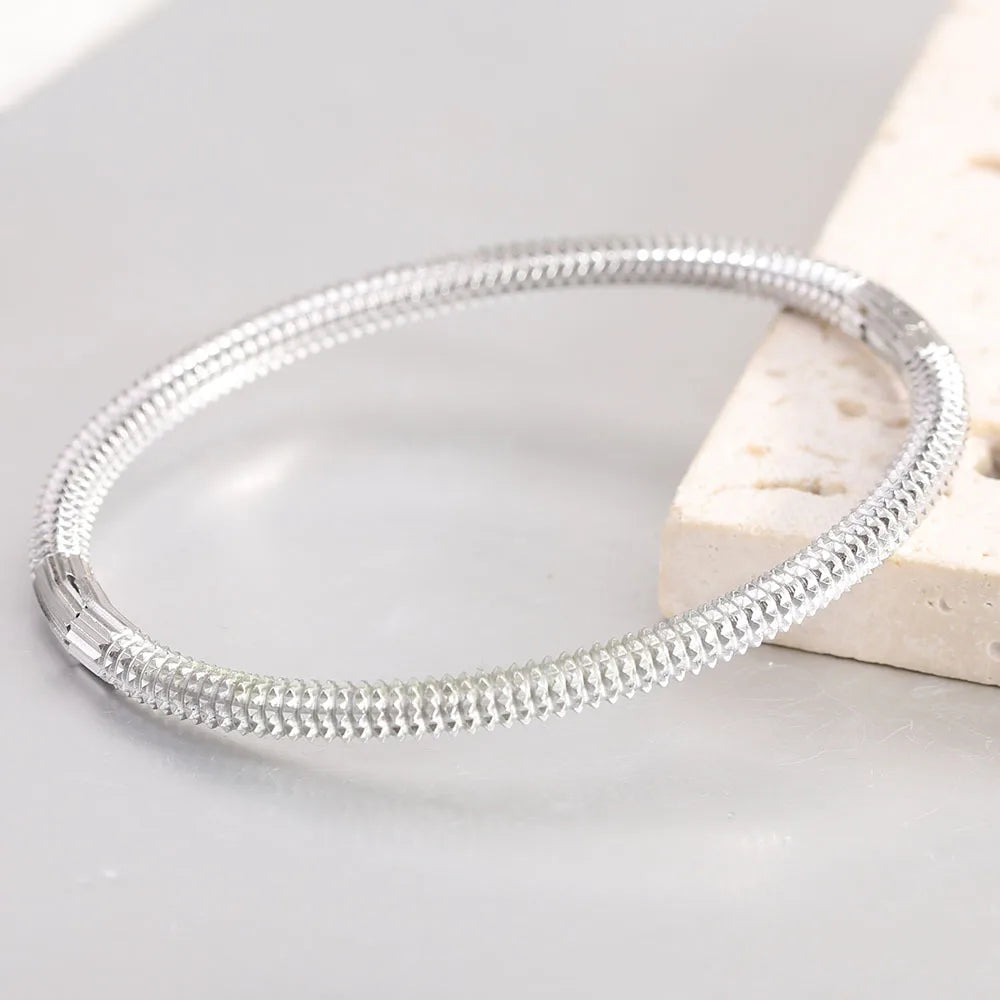 5mm Retro Edelstahl Kette Statement Armband Armreif Persönlichkeit stachelig Punk resistent trend ige tägliche Schmuck Accessoires Geschenk