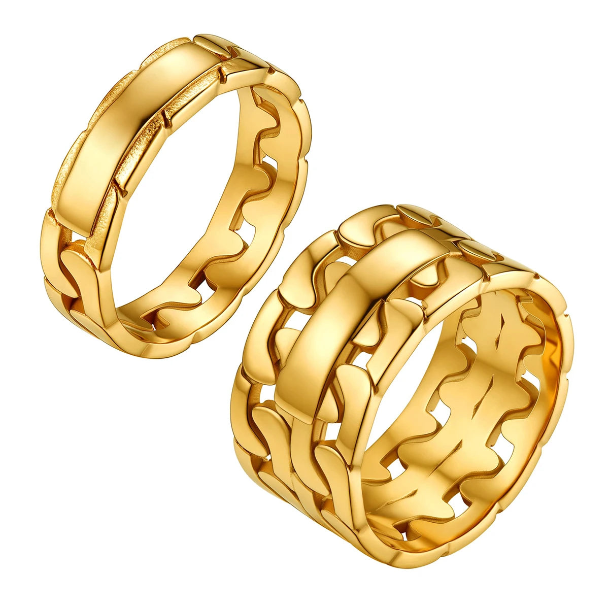 Kettens pro flach 5,5mm 11,5mm kubanischen Kettenblatt für Männer Frauen 316l Edelstahl Paar Schmuck benutzer definierte Ringe cp919