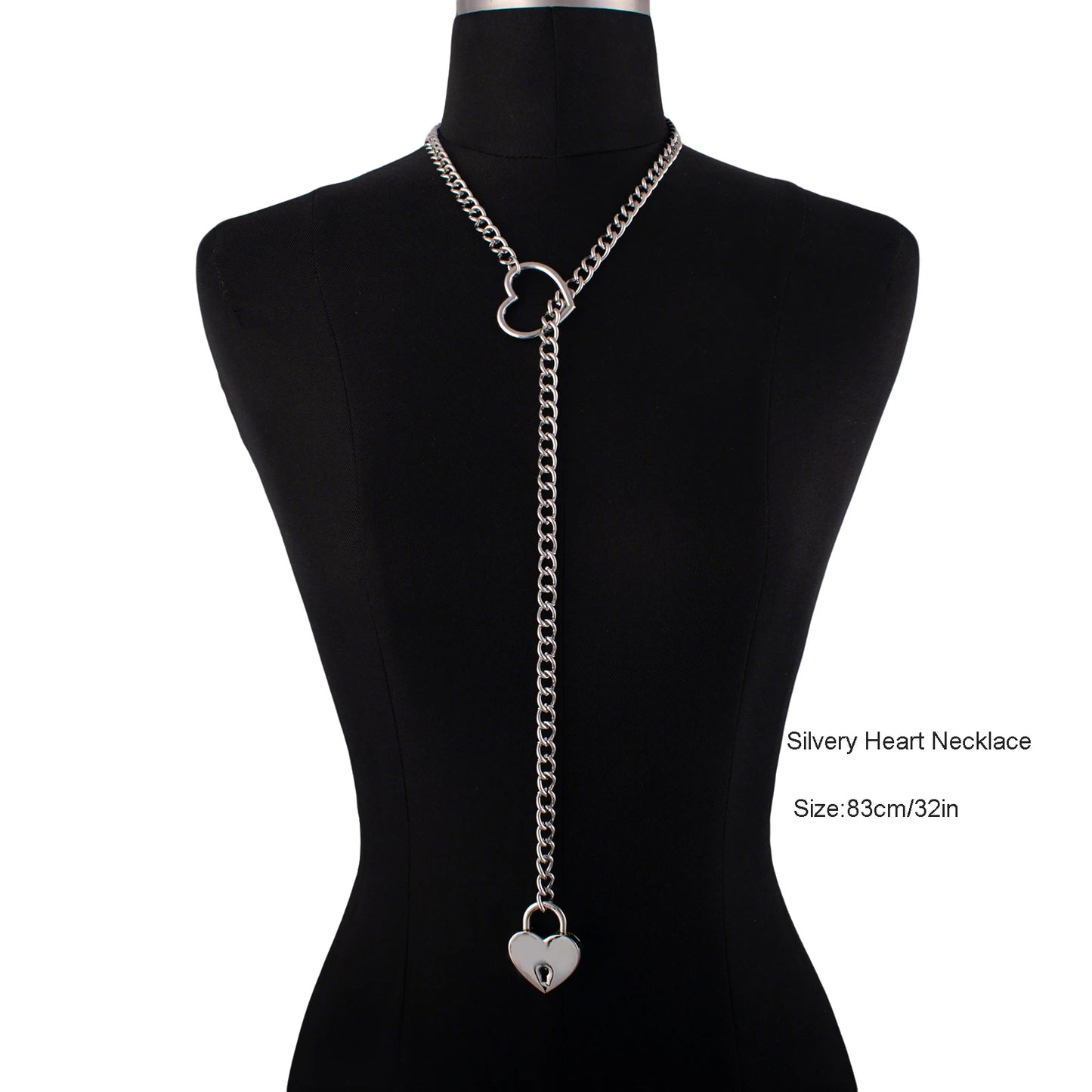 Herz Schloss Slip Kette Halskette Liebe Ketten Halsband Vorhängeschloss Kragen für Frauen Punk Goth Schmuck Gothic Ästhetische Accessoires