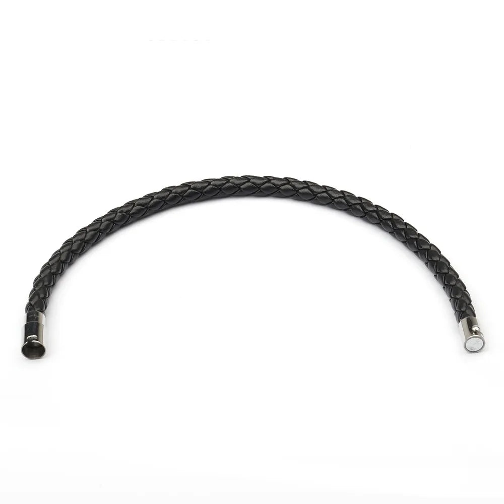 Unisex geflochtene Lederarmbänder für Männer und Frauen, verschiedene Farben, Seil-Lederarmband, Metall-Magnetverschluss, Paar-Kordel-Armband