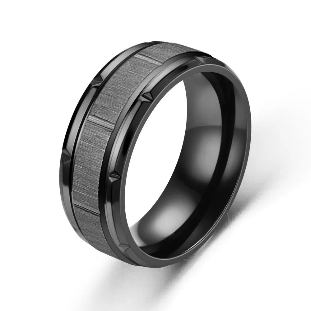 6 Farben klassischer 8 mm Wolfram-Herrenring mit Oberfläche aus gebürstetem Edelstahl für Frauen, Ehering, Paare, Schmuckzubehör