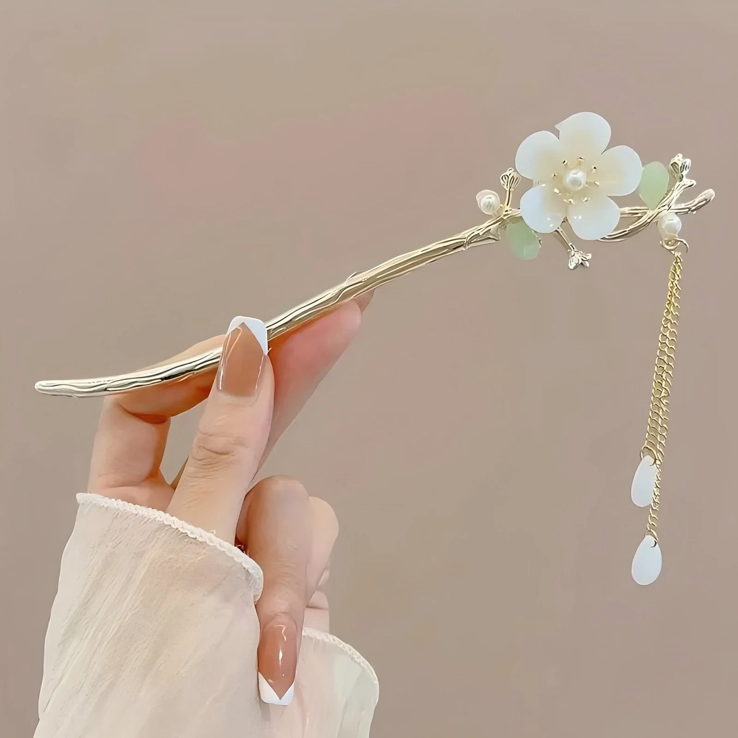Elegante chinesische Stil Haarspange Quaste Haarstab traditionelles Blumenmuster Frisur Zubehör Frauen Schmuck Haarnadel Haarnadel