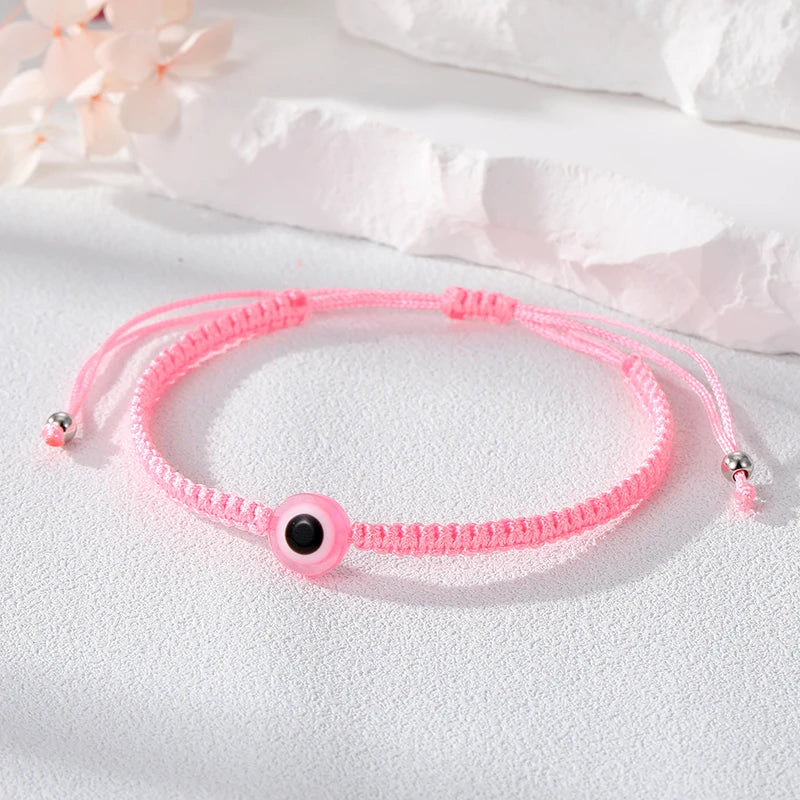 Türkische blaue böse Blick Perle Glück Seil Armbänder Frauen Männer Paare Vintage handgemachte geflochtene Auge Hand Kette Handgelenk Hochzeit Schmuck