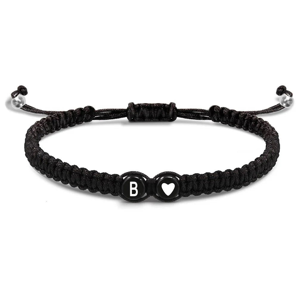 26-Buchstaben-Armbänder für Frauen, Teenager, Mädchen, verstellbare A-Z-Initialen, geflochtene Armreifen, Abschlussfeier, Geburtstagsgeschenke, Schmuck