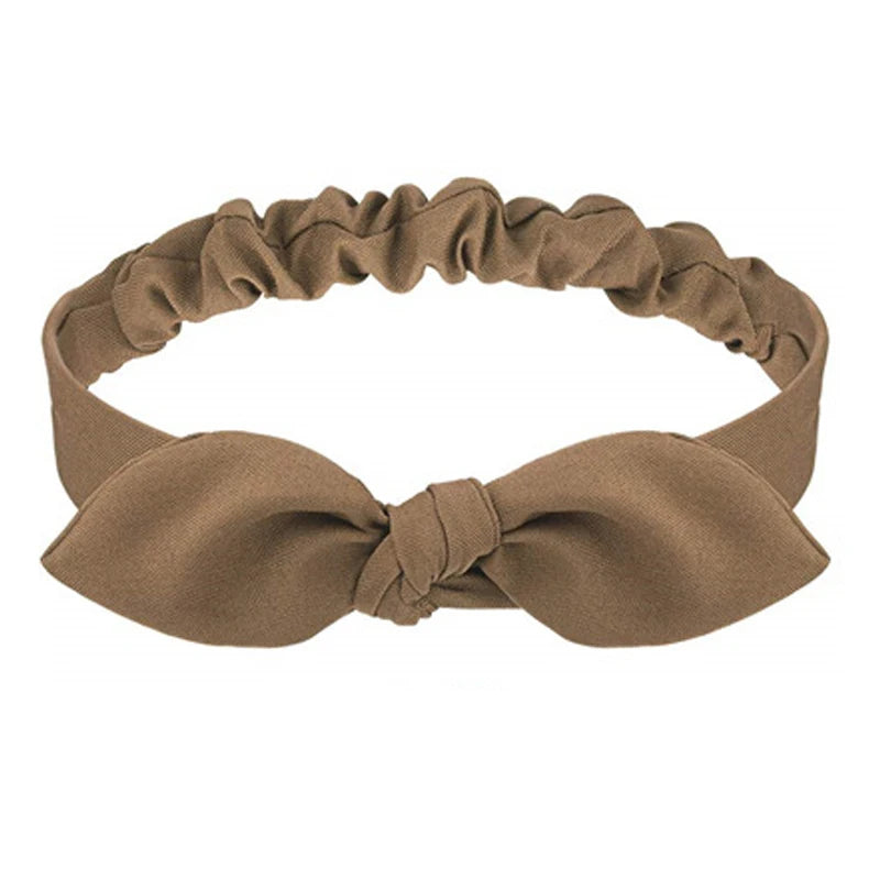 Neue Boho Frauen Weiche Solid Print Stirnbänder Vintage Kreuz Knoten Elastische Haarbänder Turban Bandanas Mädchen Haar Bands Haar Zubehör