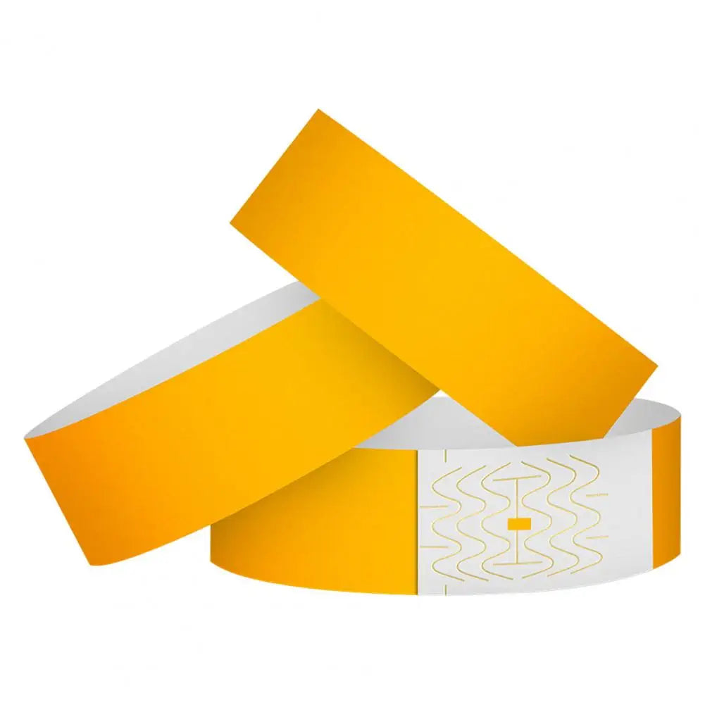 100 Stück Armbänder aus synthetischem Papier, Einweg-wasserdichte Handgelenkschlaufe, Event-Identifikationsarmbänder, abnehmbares Armbandband