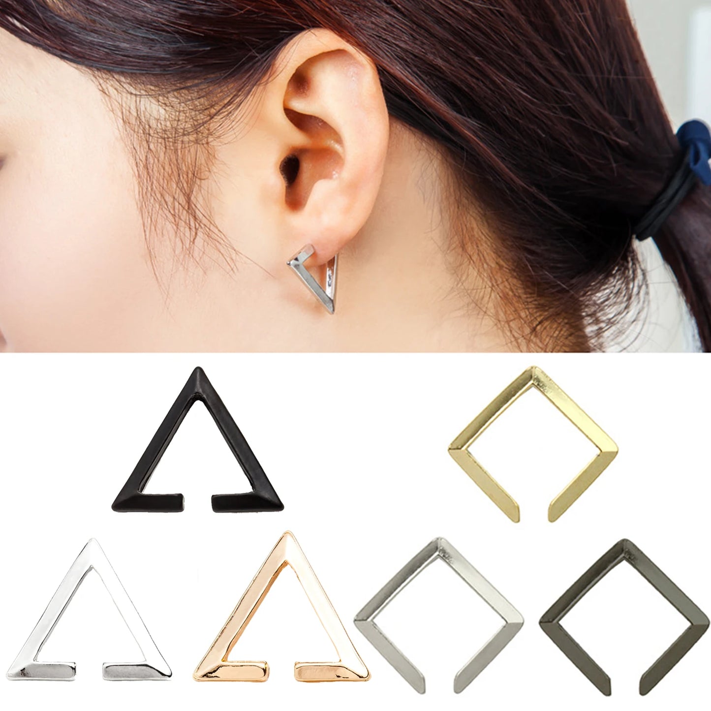 Mädchen Hohle Stern Ohr Manschette Ohrringe Ohrstecker Boho Vintage Gefälschte Knorpel Ohrring Clip Ohrringe Frauen Ohrringe Punk Rock Earcuff