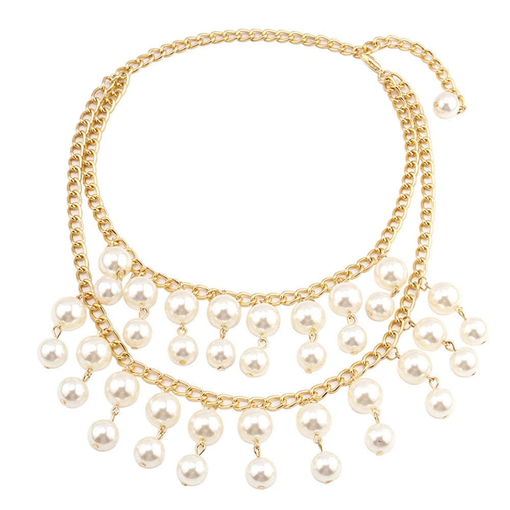 ZRM Schmuck 2 Brach Mädchen Caroline Perle Perlen Goldene Halskette Anhänger Cosplay