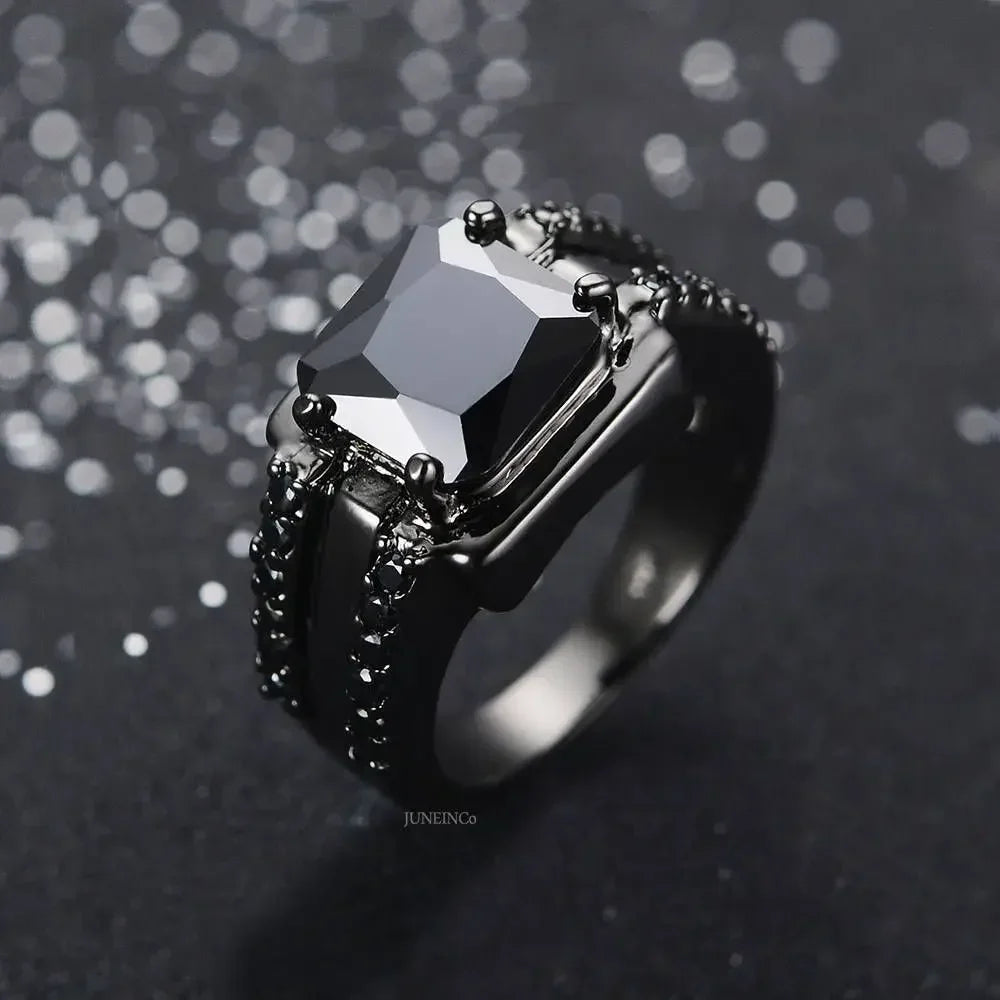 Vintage Schwarz Rot Neue Mode Hand Ornament Punk Hip Hop Persönlichkeit Herren Ring Geschenk für Männer und Frauen Mohamed Sari Sos Эма Sezю