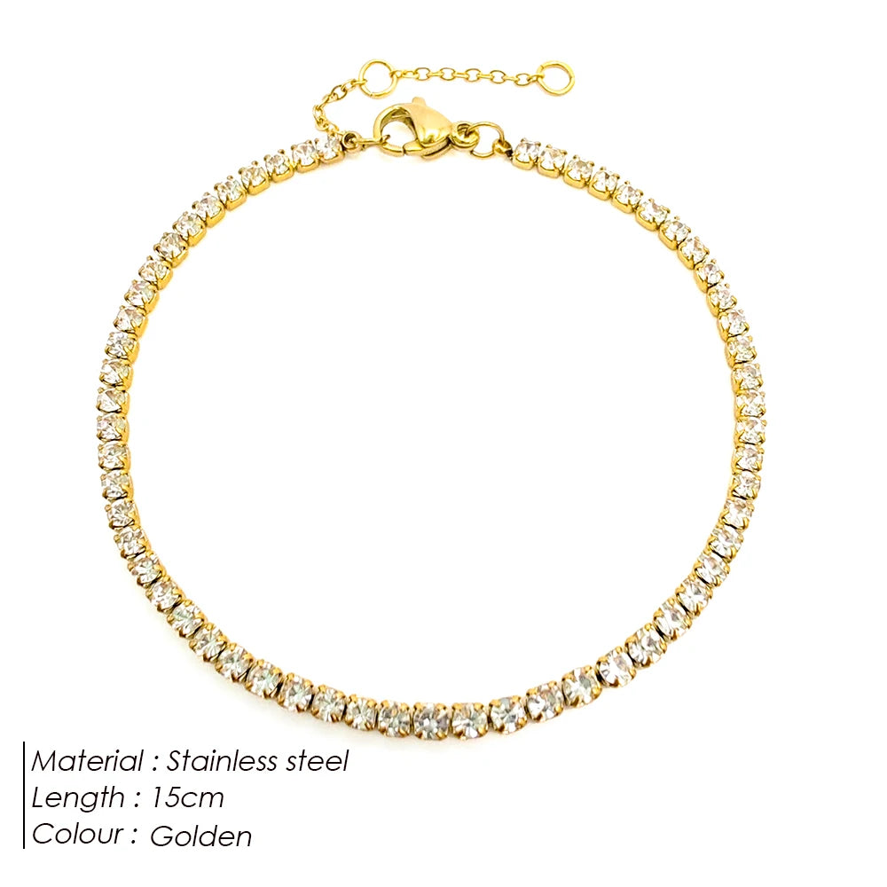 eManco Damen-Tennisarmband aus Edelstahl mit Zirkonia, hochwertiger Brautschmuck, Factory Outlet