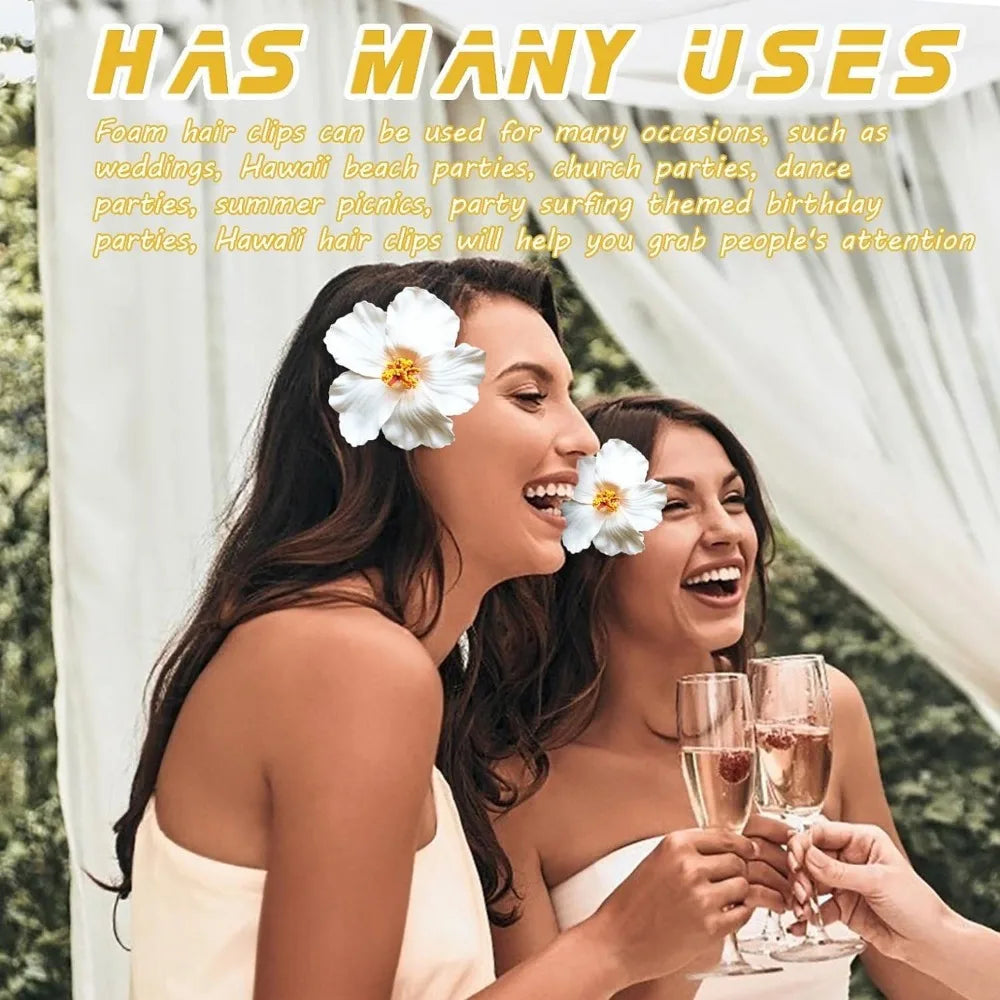 Kopfbedeckung, hawaiianische Blumen-Haarspangen, romantische Haar-Accessoires, BB-Haarspange, geeignet für Urlaub, Strandpartys, seitlicher Pony-Clip für Damen