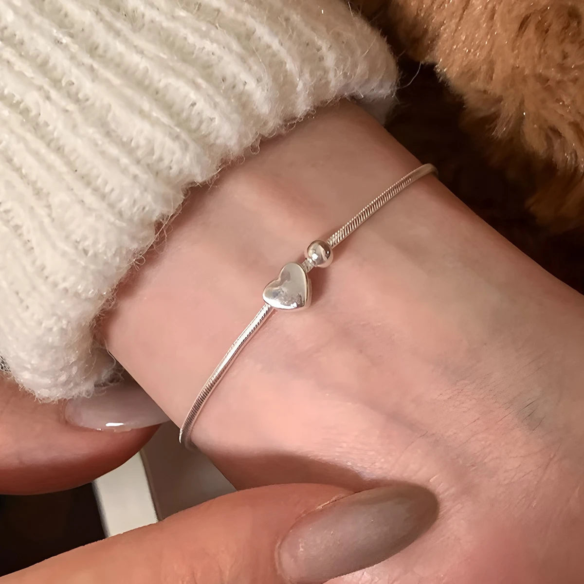 VENTFILLE Schmetterlingsarmband aus 925er-Sterlingsilber für Mädchen, Perlenschnur-Design, Insekt, modisch, vielseitiger Schmuck, Geschenk, Dropshipping