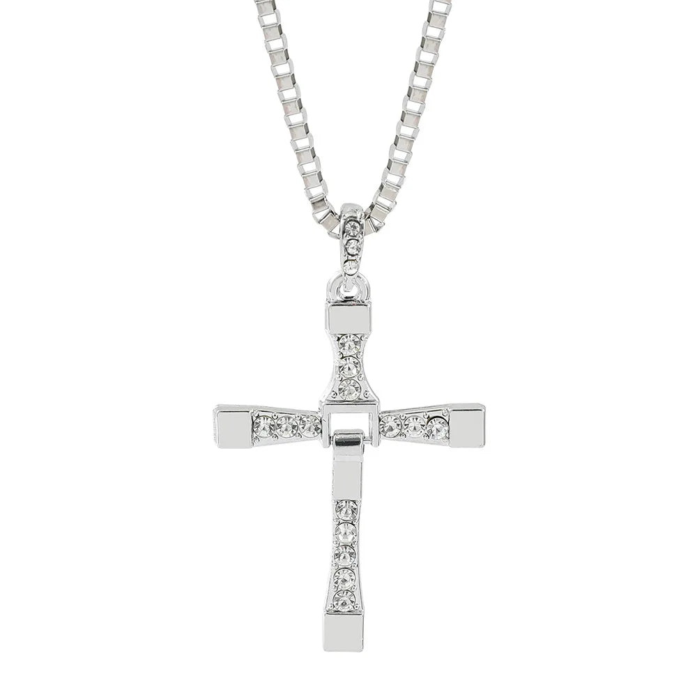 Vintage Gothic Hohl Kreuz Anhänger Halskette Silber Farbe Coole Street Style Für Männer Frauen Geschenk Großhandel Hals Schmuck