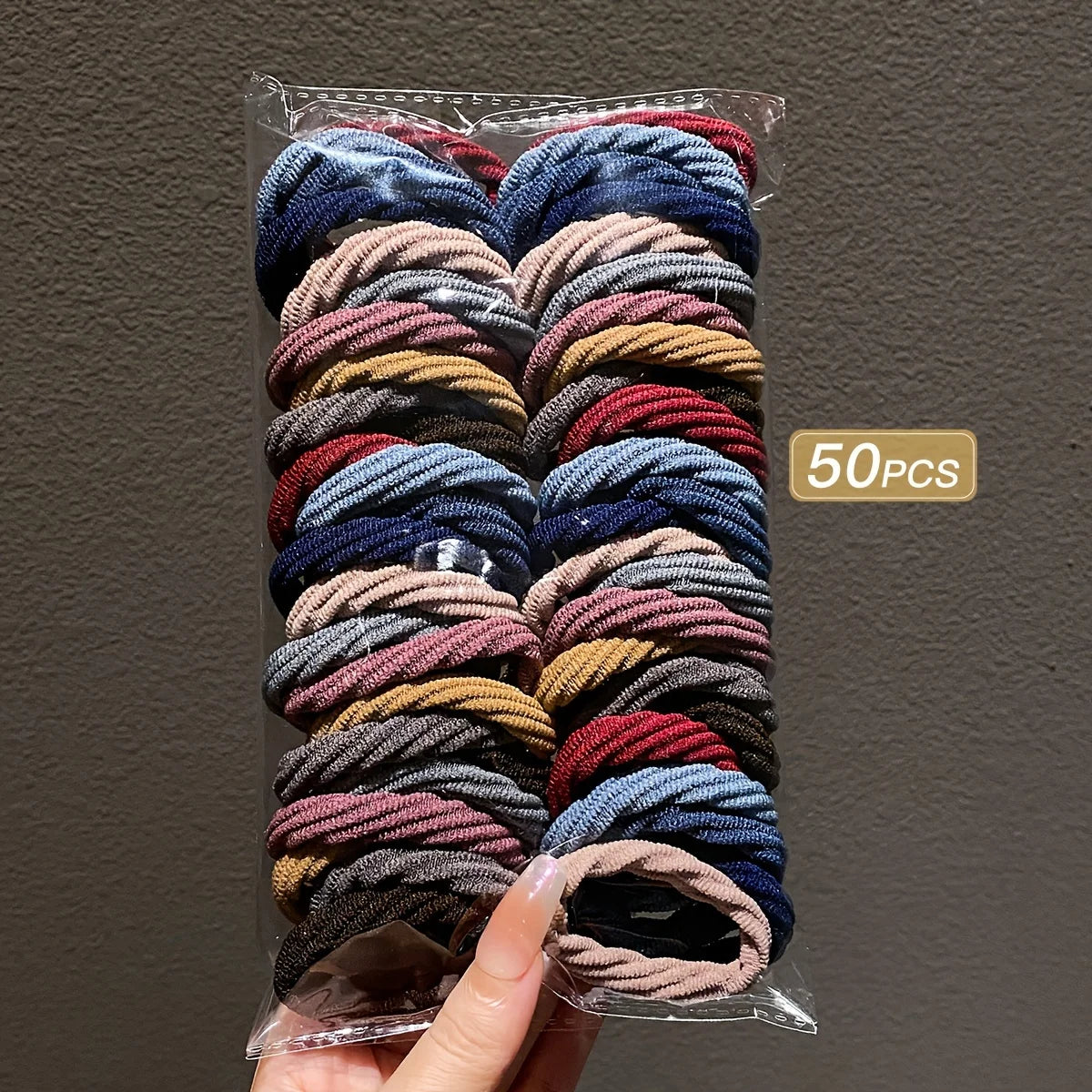 50 stücke Mädchen gemischte Farbe einfache Haar gummis Haarschmuck