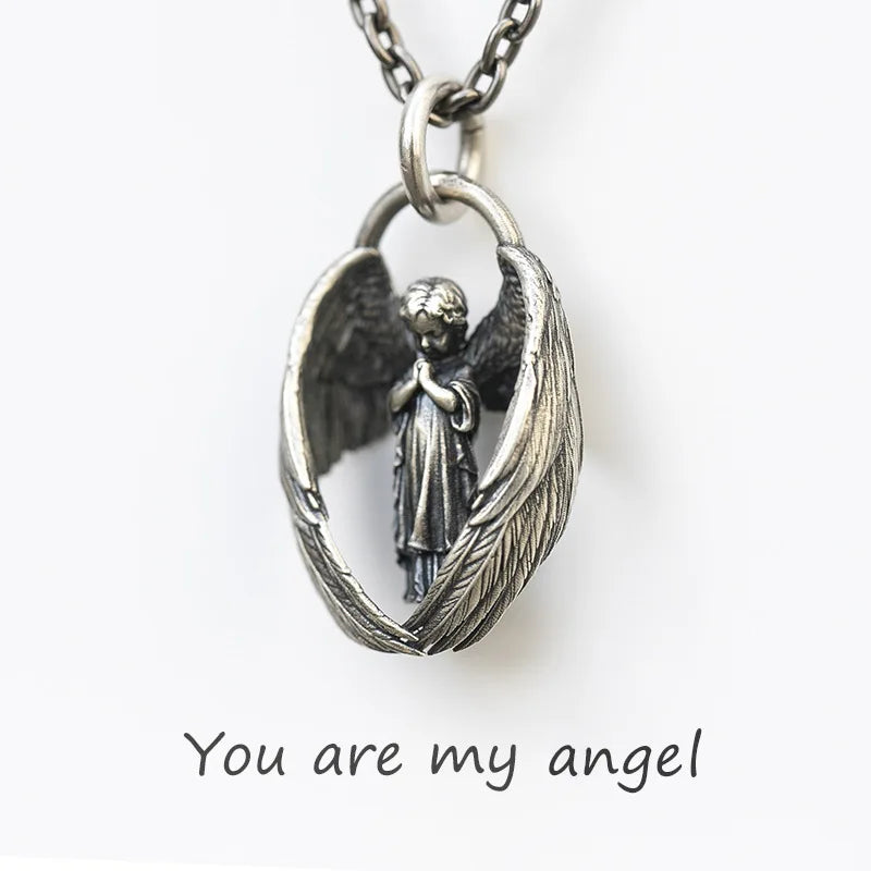 Versilberte Anime Mecha Schönes Mädchen Mädchen Anhänger Halskette Männer und Frauen Hip-Hop Rock Punk Trendy Schmuck Geschenk