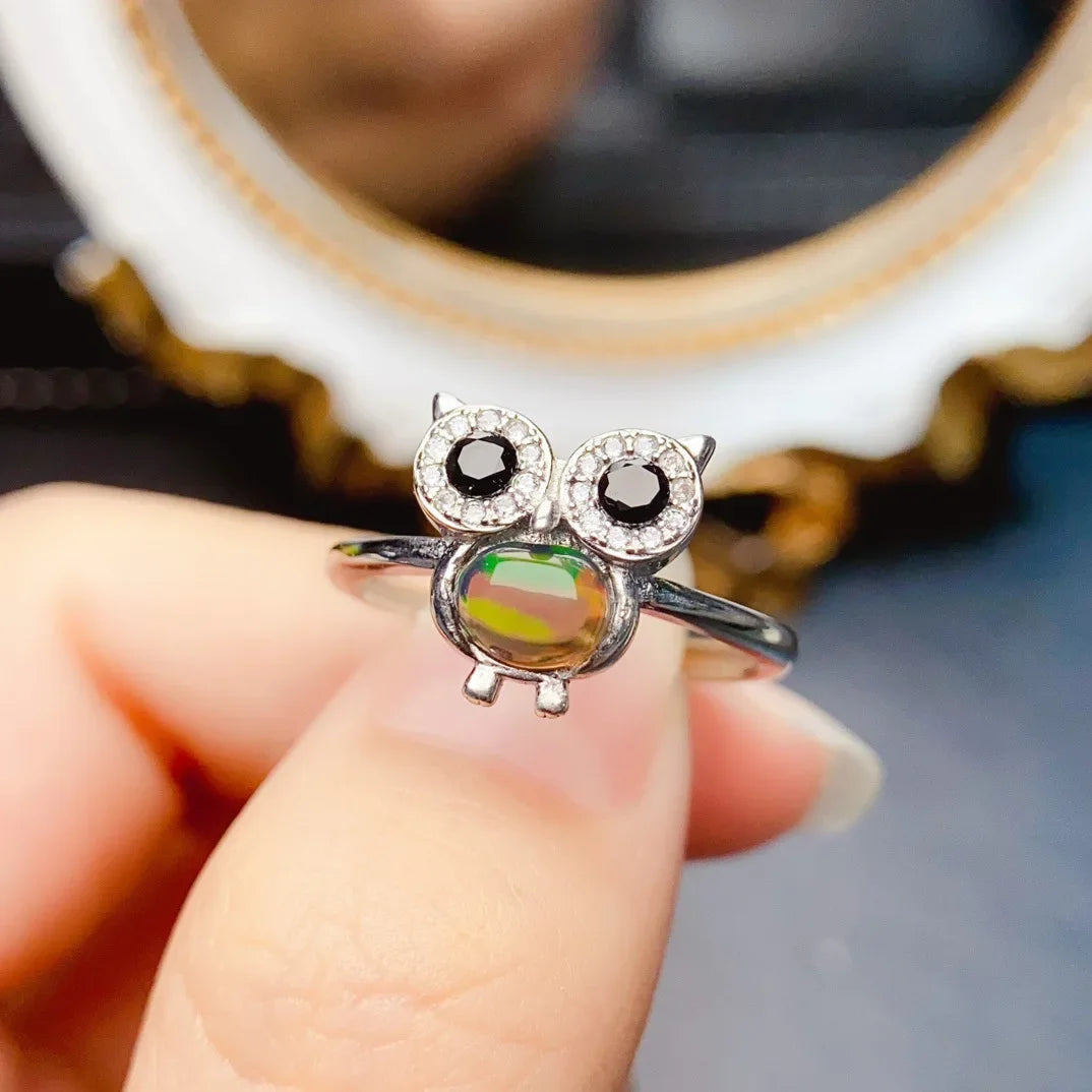 Neue Natürliche Opal Ring S925 Silber Eingebettet Hauptstein 4*6mm Vielseitig Beliebte Weibliche Schmuck Zubehör Hand kette