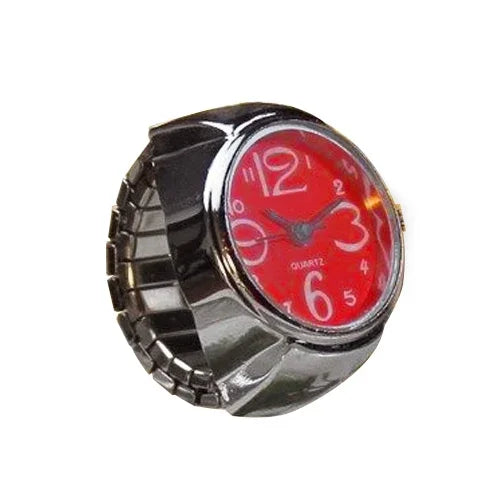 Mini Vintage Punk Finger Uhr Ringe Gummiband Legierung Uhren Paar Ringe Schmuck Uhr Retro Römischen Quarz Frauen Männer Uhr
