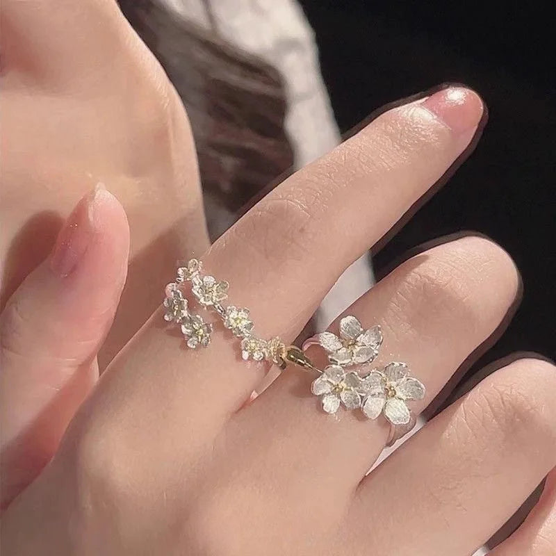 Koreanische Mode Perle Bogen Ringe für Frauen 2024 Trend Süße Exquisite Öffnung Herz Ringe Bräute Hochzeit Schmuck Zubehör Geschenk