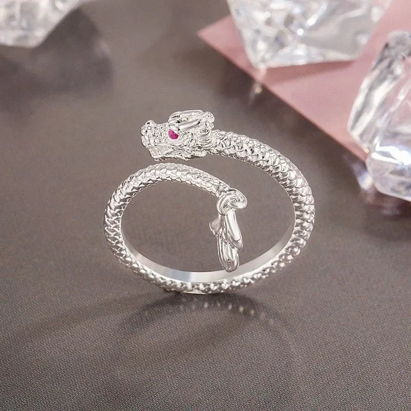 Mode chinesischen Stil Drachen Armreif Neujahr Glücksbringer Armband Freundschaft Amulett Schmuck Paar Geschenke für Frauen Männer