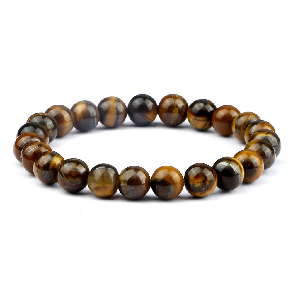 6mm 8mm natürliche Tigerauge Armreif hochwertige Männer natürliche Energie Stein Perlen Heilung Armband Mode Frauen Schmuck Geschenk Pulsera