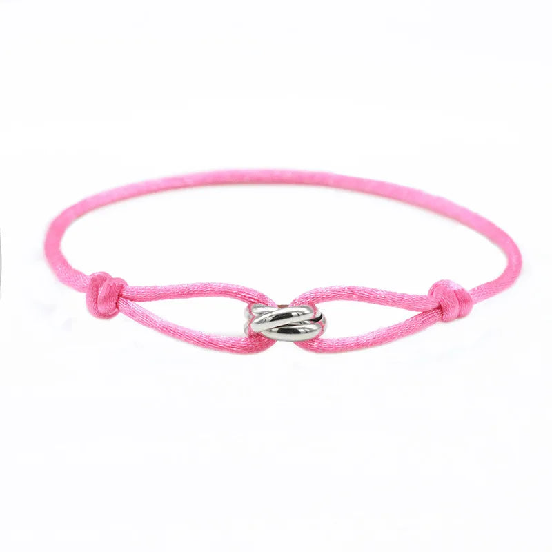 Glücksperlen-Armband für Paare, Freundschaft, Edelstahlringe, verstellbar, wasserdicht, Liebhaber-Armband für Damen und Herren, Schmuck
