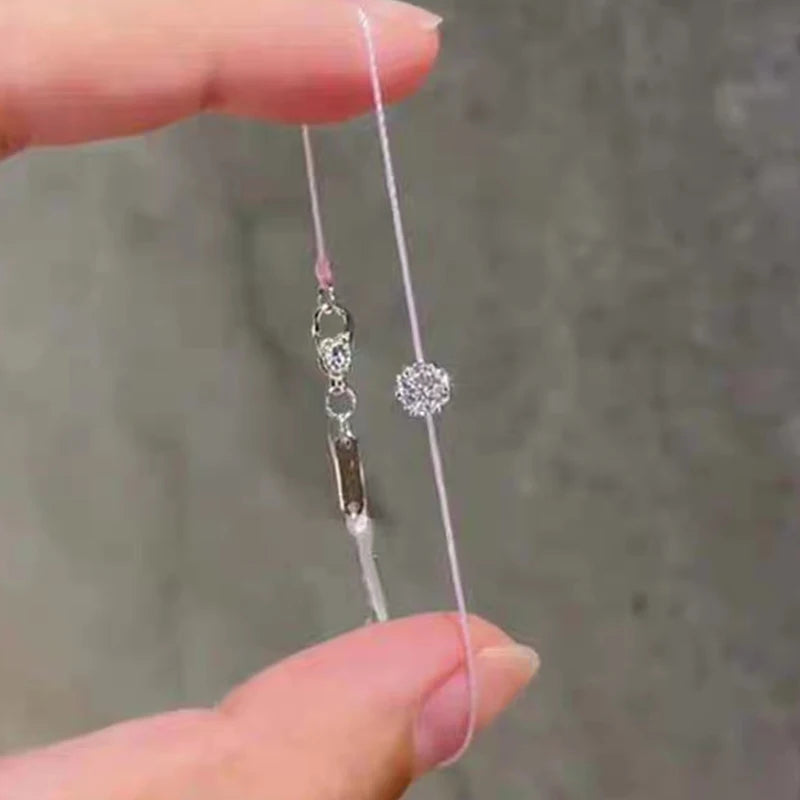 Panjbj sterling silber linie extrem feines armband für frauen lieben haert perle koreanisch ins süßes schmuck geschenk drops hipping