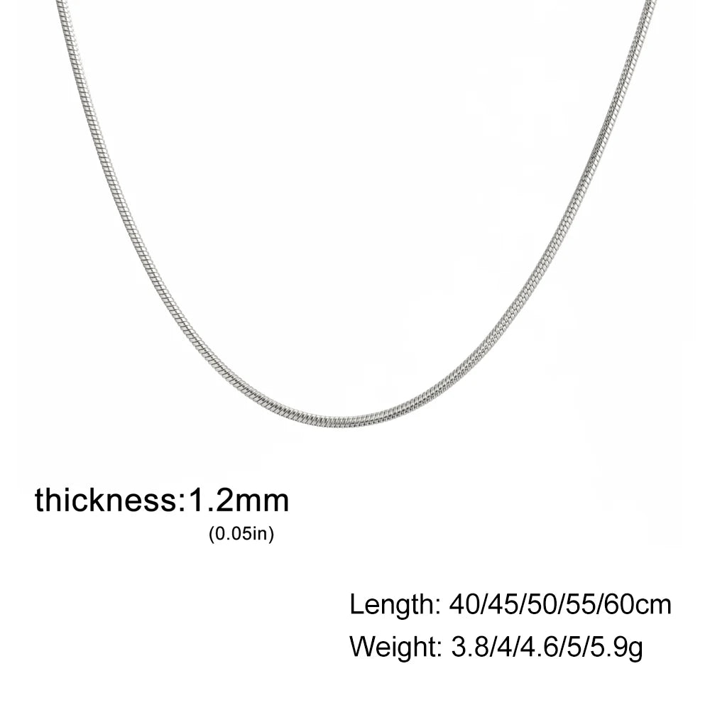 Skyrim Edelstahl Gold Farbe Runde Schlange Kette Halskette Frauen Männer Lange Hals Ketten Trendy Punk Schmuck Geschenk Großhandel