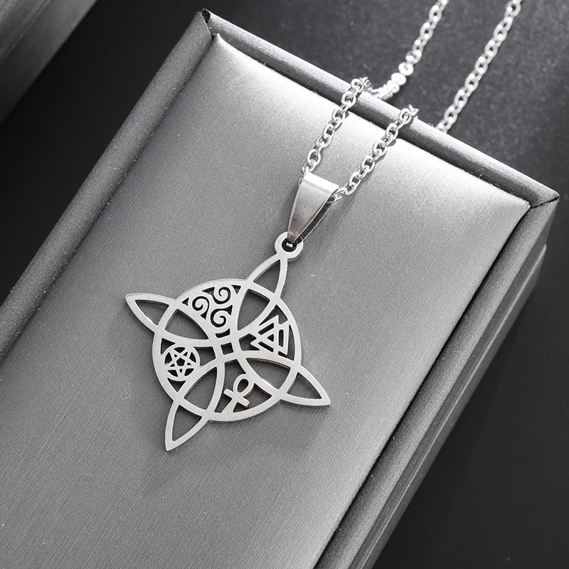 Edelstahl Hexerei Hexenknoten Armband Frauen Glücksknoten Verstellbares Armband Mädchen Glücksamulett Schmuck