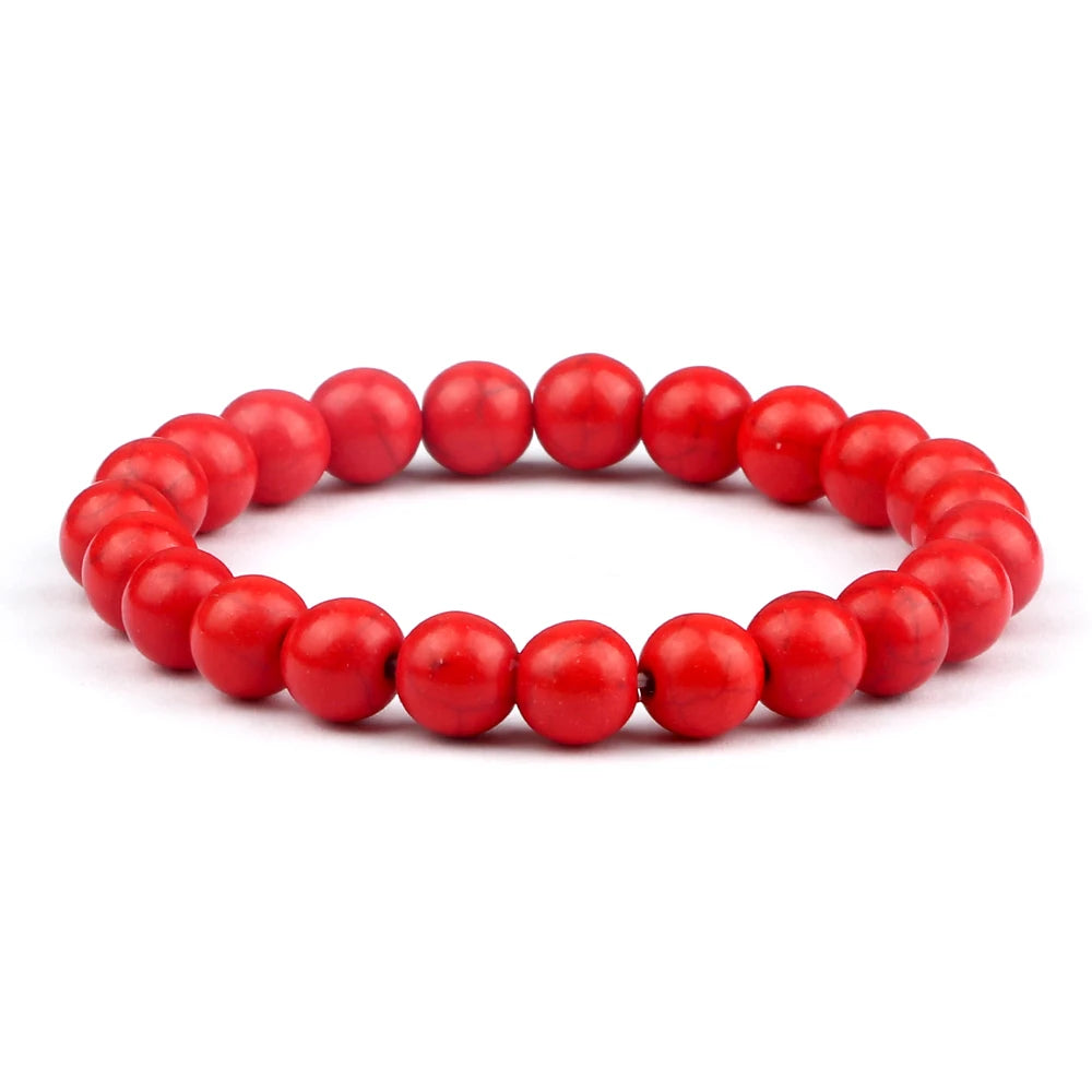 6/8/10MM Naturstein Armband Roter Kiefer Stein Gebet Perlen Armband Rosenkranz Meditation Armbänder Männer Frauen Yoga schmuck Pulsera
