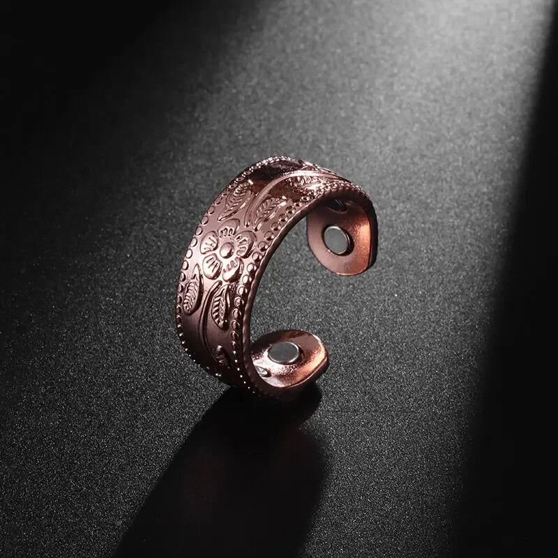 Unregelmäßiger konkaver und konvexer Kupfer ring Magnetische Energie Behandlung Gelenks chmerz ring geeignet für Frauen und Männer Schmuck