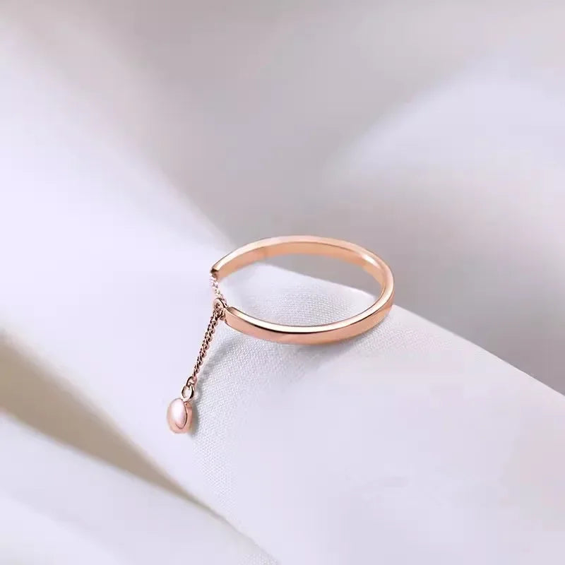 Kette Quasten Ring Einstellbar Einfache Koreanische Mode Frauen Party Ring Finger Koreanische Silber Farbe Schmuck