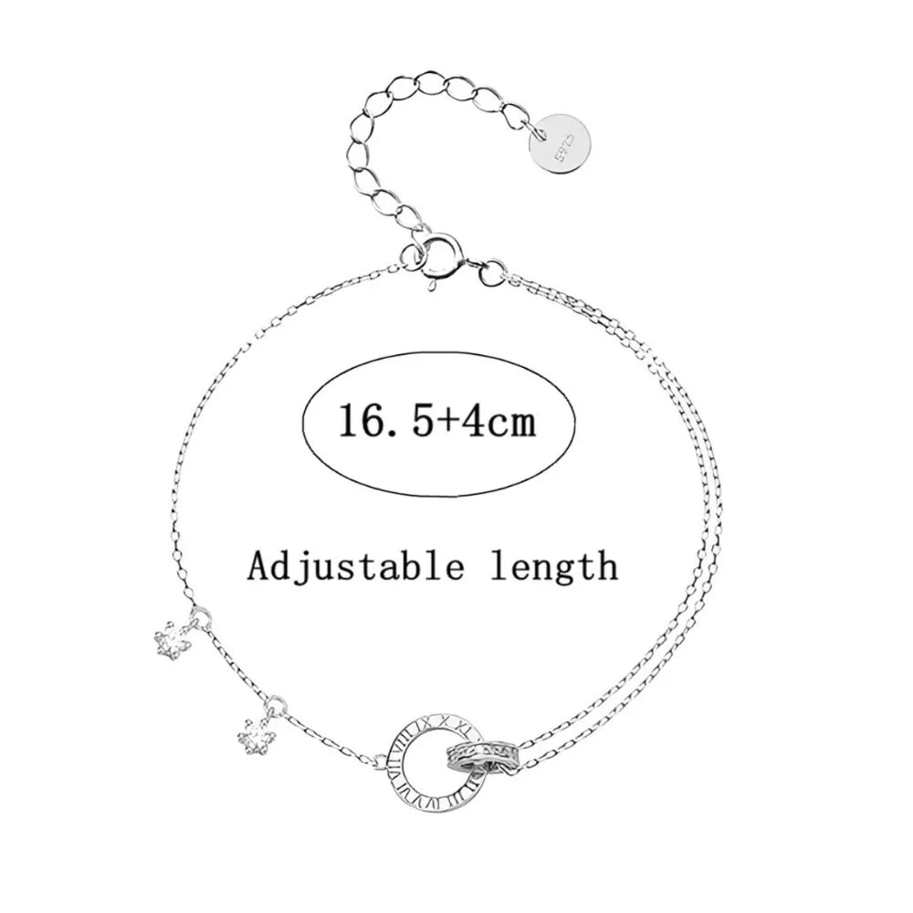 Trumium neue s925 Sterling Silber Armbänder für Frauen römische digitale Armband weibliche Retro-Stil Luxus Schmuck Mädchen Geschenke