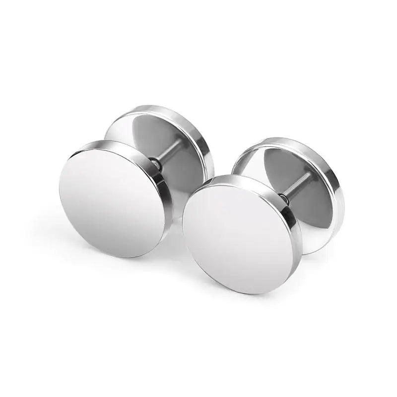 1 paar Edelstahl Runde Schwarz Ohr Studs Männer 3-8mm Punk Stud Ohrring Für Männer Push zurück Stud Ohrring Für Frauen Schmuck