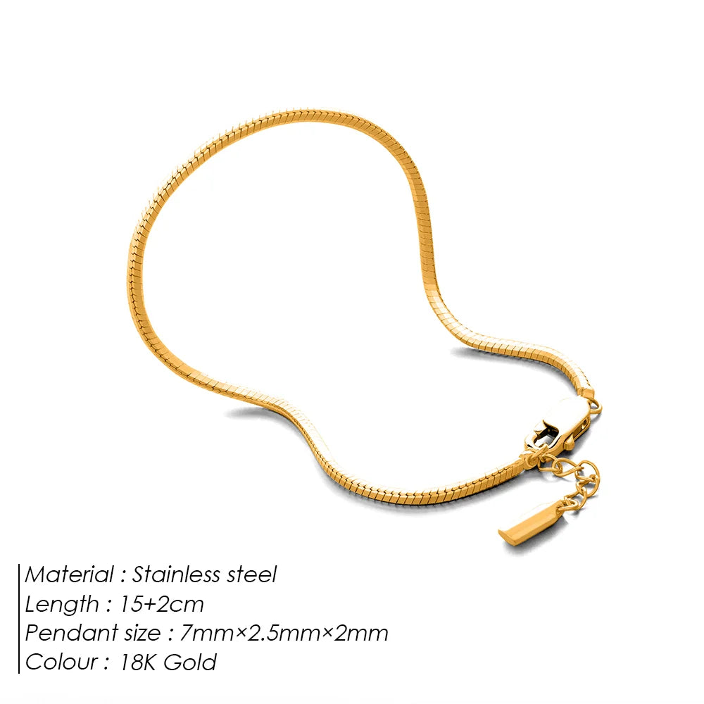 ELANDIS Achteckiges Silberarmband mit Kette, Edelstahl, vergoldet, Herren-Accessoires-Armband