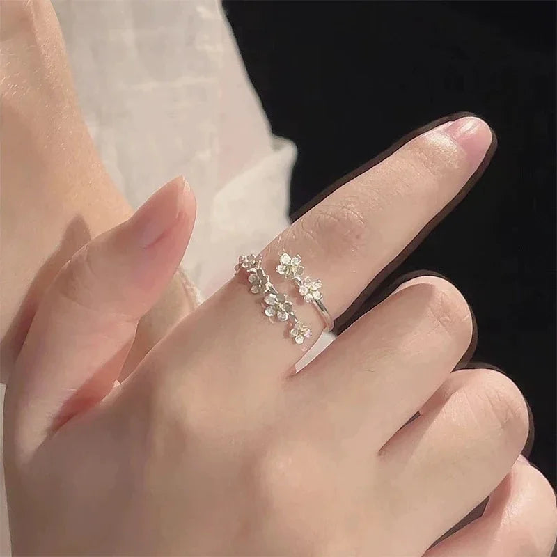 Koreanische Mode Perle Bogen Ringe für Frauen 2024 Trend Süße Exquisite Öffnung Herz Ringe Bräute Hochzeit Schmuck Zubehör Geschenk