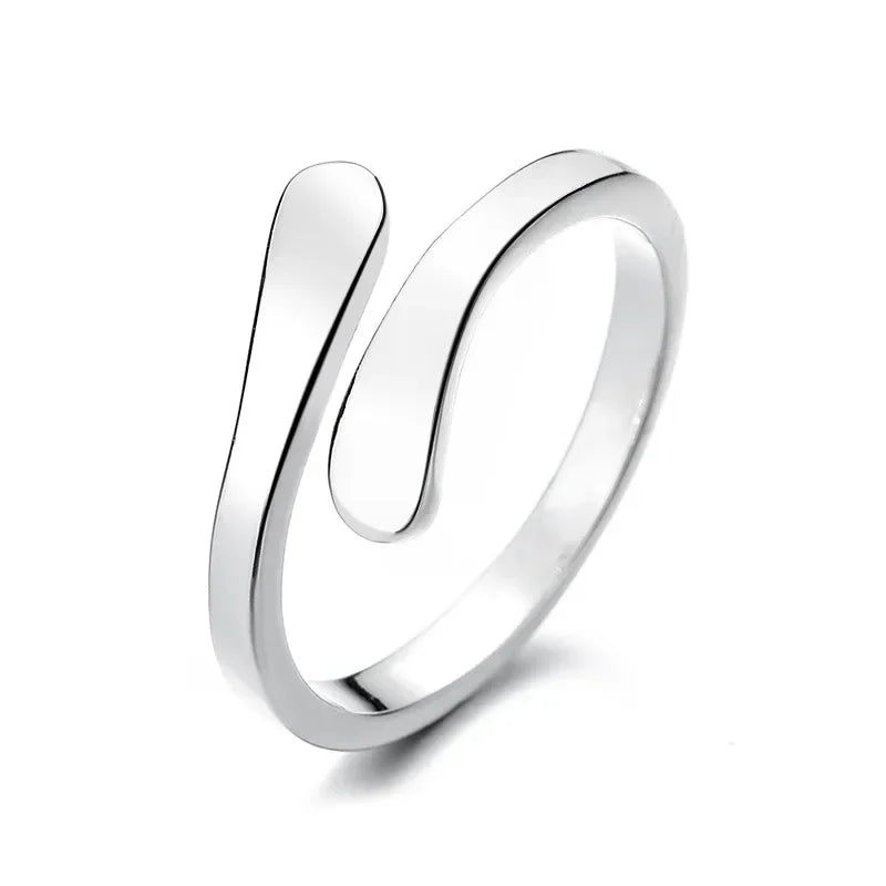 Umarmungsringe für Frauen, Edelstahl, geometrisch, Umarmung, Paar, verstellbarer Ring, Hochzeit, Weihnachten, ästhetischer Schmuck, Geschenk, Anillos Alem