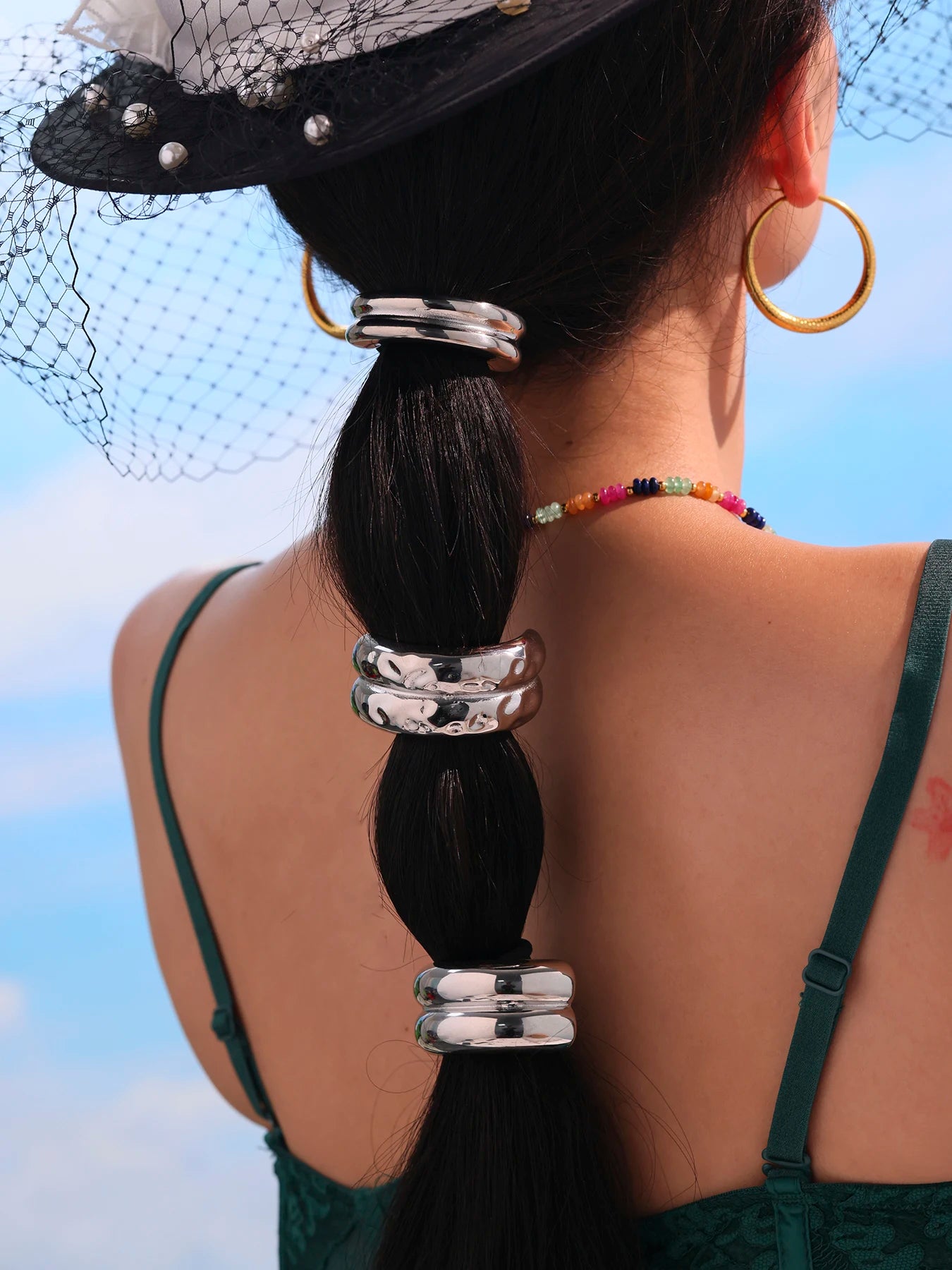 Schickes geometrisches Stirnband, Haarschmuck, Strickstil, Accessoires, Schmuck, elastisches Band, Pferdeschwanzhalter
