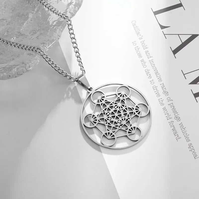 Metatron Würfel Armband Damen Edelstahl Erzengel Tag Armband Herrenmode Heilige Geometrie Amulett Schmuck Geschenk