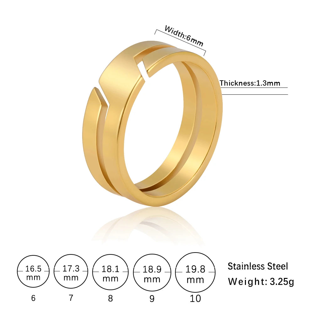 Unift Einfache Mode Finger Ring für Frauen Edelstahl Paar Ringe Männer Schwarz Farbe Klassische Party Hochzeit Band Schmuck Geschenk