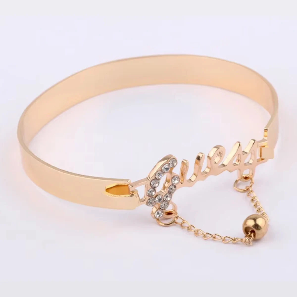 Frauen Metall Armband Brief Design Kette Quaste Legierung Band Kristall Charme Heißer Verkauf Schmuck Mode Schmuck