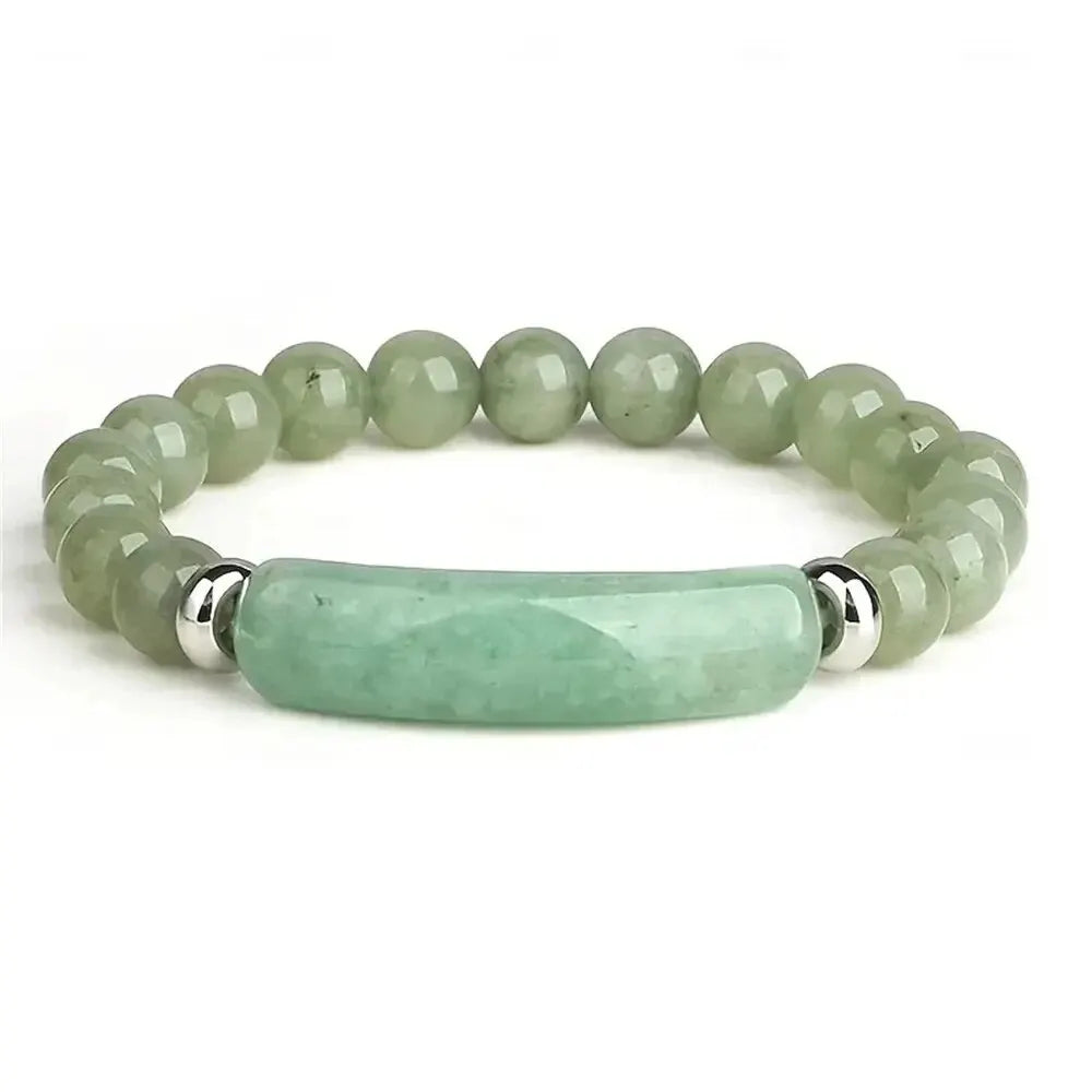 1 Stück Heilung handgemachtes Steinarmband Türkis Natürlicher Malachit Edelstein Kristall Raues Armband Körper Energie Yoga