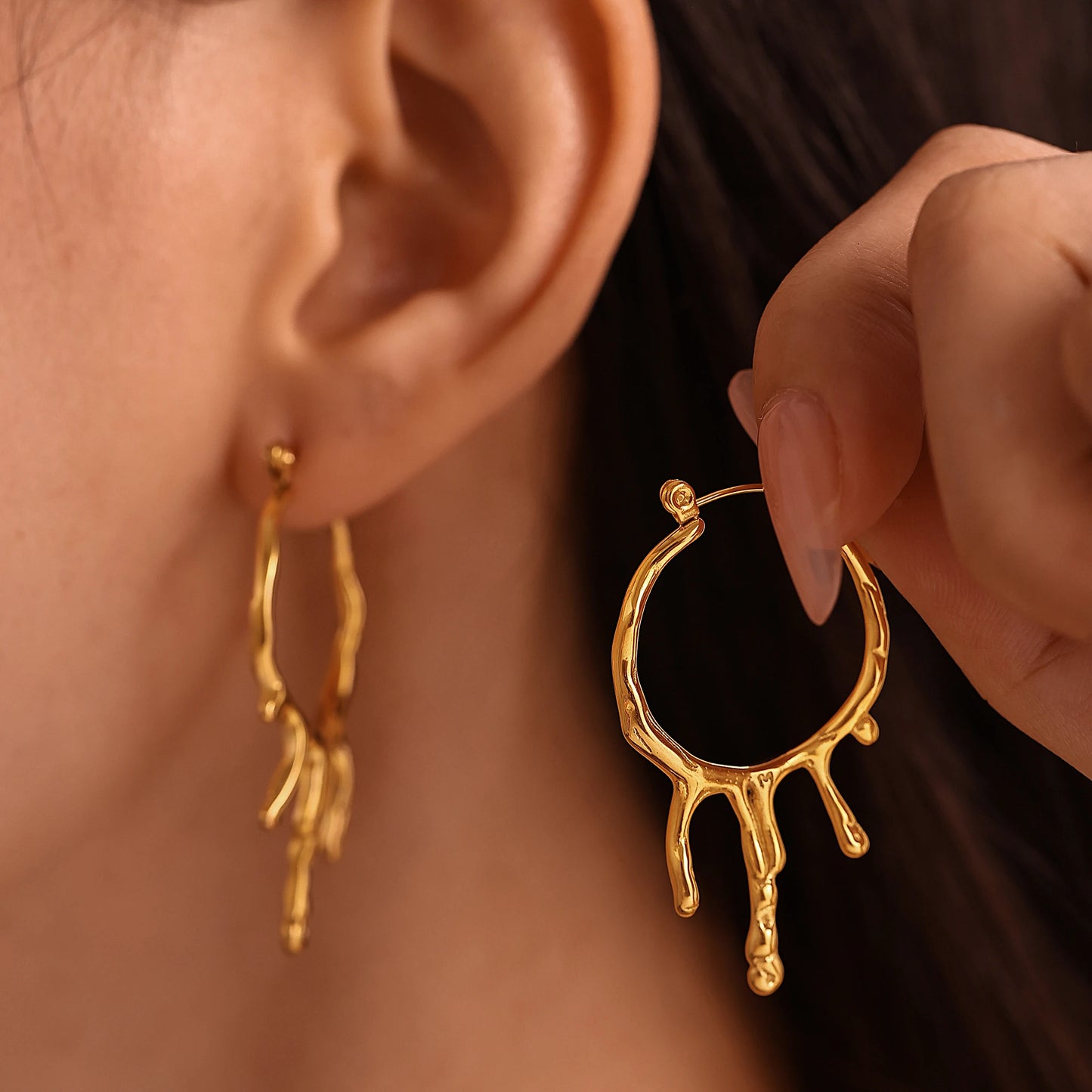 Runde Edelstahl Große Ohrringe für Frauen Hip-Hop Neue Weibliche Creolen Luxus Schmuck Freundin Geschenk Großhandel