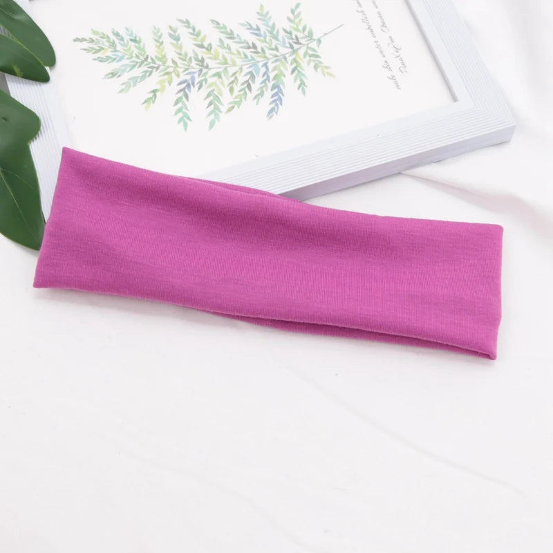 Elastisches Baumwoll-Haarband, modische Stirnbänder für Damen und Herren, solide Laufen, Fitness, Yoga, Haarbänder, Stretch, Make-up, Haar-Accessoires