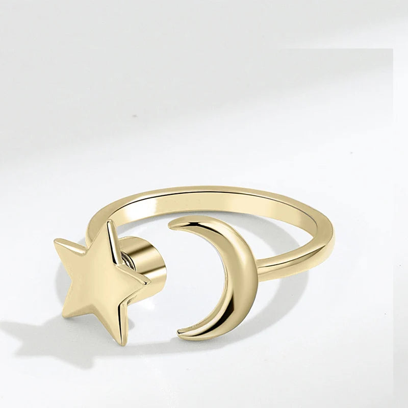 Anti Stress Angst Zappeln Ringe für Frauen Edelstahl Spinner Sonnenblume Sonne Stern Ring Trendy Schmuck Geschenk Dropshipping