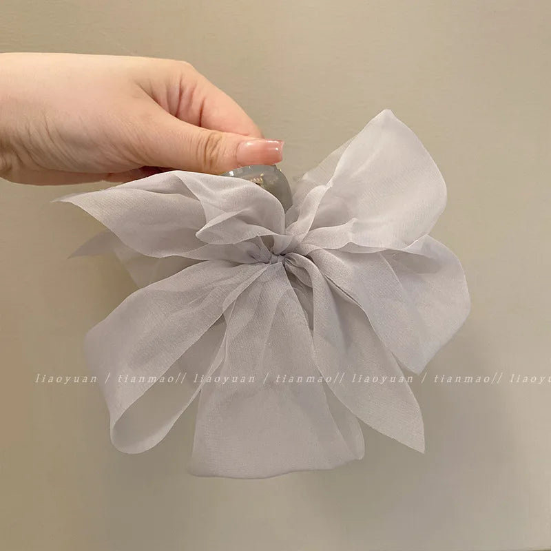 Neue Mesh Bogen Grip Clip Weibliche Pferdeschwanz Geflecht Haar Klaue Clip Elegante Mädchen Haar Clip Haar Zubehör Geschenk Kopfschmuck