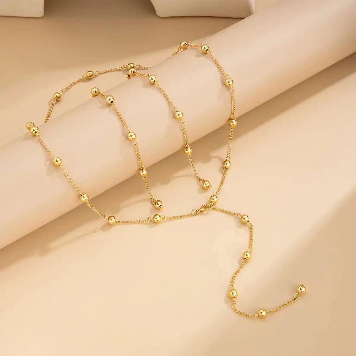 Lacteo Trendy Y-förmige dünne Kette kleine CCB Perlen Halskette Tropfen Ohrringe Sets für Frauen lange Quaste Anhänger eleganten Schmuck 2025
