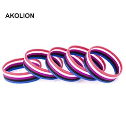 Gay Pride Pansexual Silikonkautschuk-Armbänder Sport-Armband Armreif SLP-0005