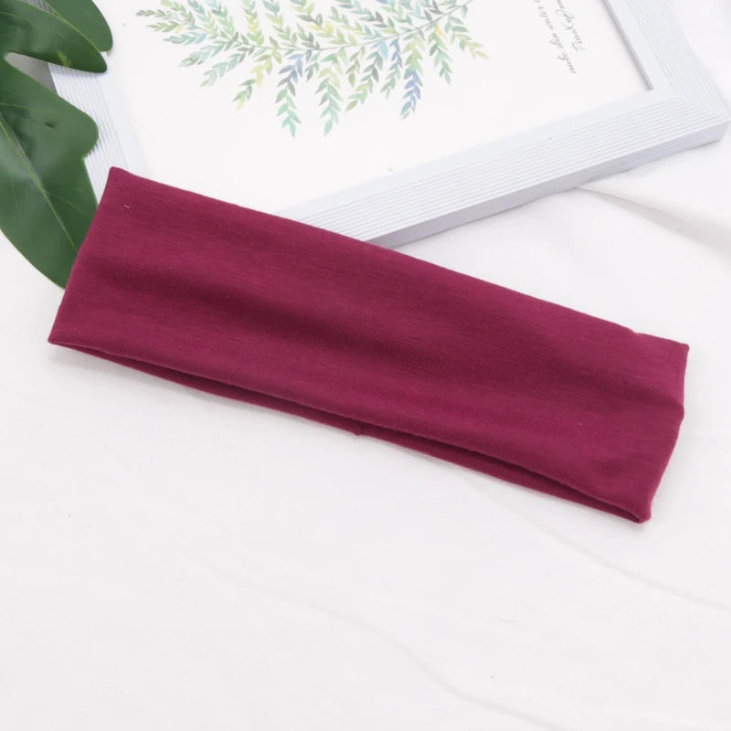 Elastisches Baumwoll-Haarband, modische Stirnbänder für Damen und Herren, solide Laufen, Fitness, Yoga, Haarbänder, Stretch, Make-up, Haar-Accessoires