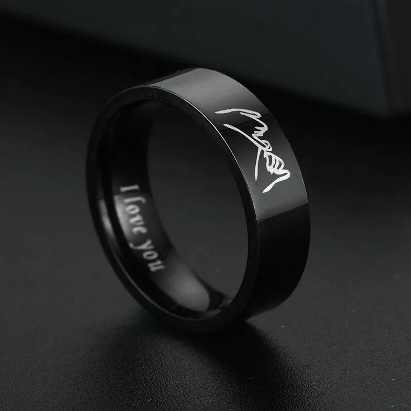 Titan Stahl Ring Für Männer Frauen Paar Ring Liebhaber Versprechen Ring Hochzeit Verlobung Mode Schmuck Geburtstag Geschenk Großhandel