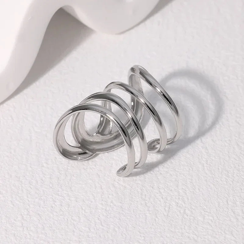 LATS Edelstahl-Ringe in Goldfarbe für Damen und Herren, 2024, farbecht, beliebt, Party, personalisierbar, übertriebener Charms, Schmuck, Geschenke